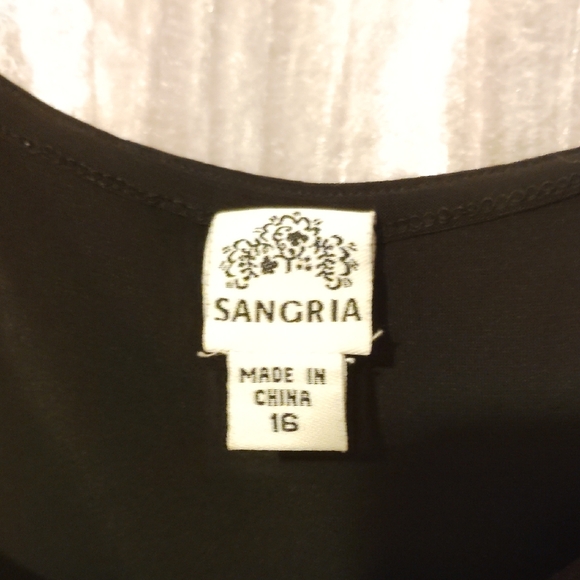 Signature by Sangria Black Mini Dress with Silver Details - Picture 2 of 6